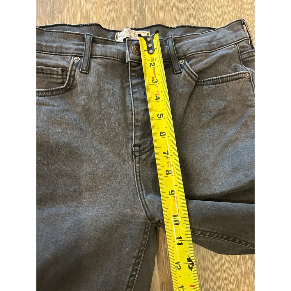 Free People Distressed High Rise Skinny Jeans Faded Black Knee Blowout Size 29 - Picture 8 of 11